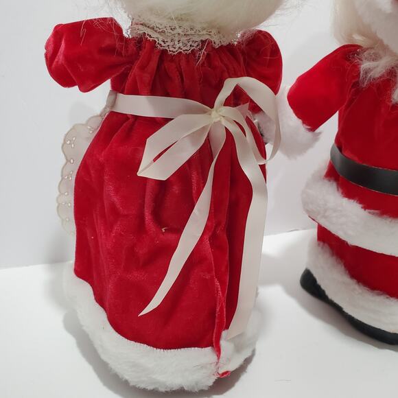 Vtg Santa & Mrs. Claus Paper Mache Christmas Décor 13" Tall Holiday - Picture 9 of 16